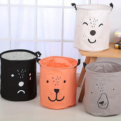 1pc Foldable Sundries Basket Dirty Clothes Storage Bucket