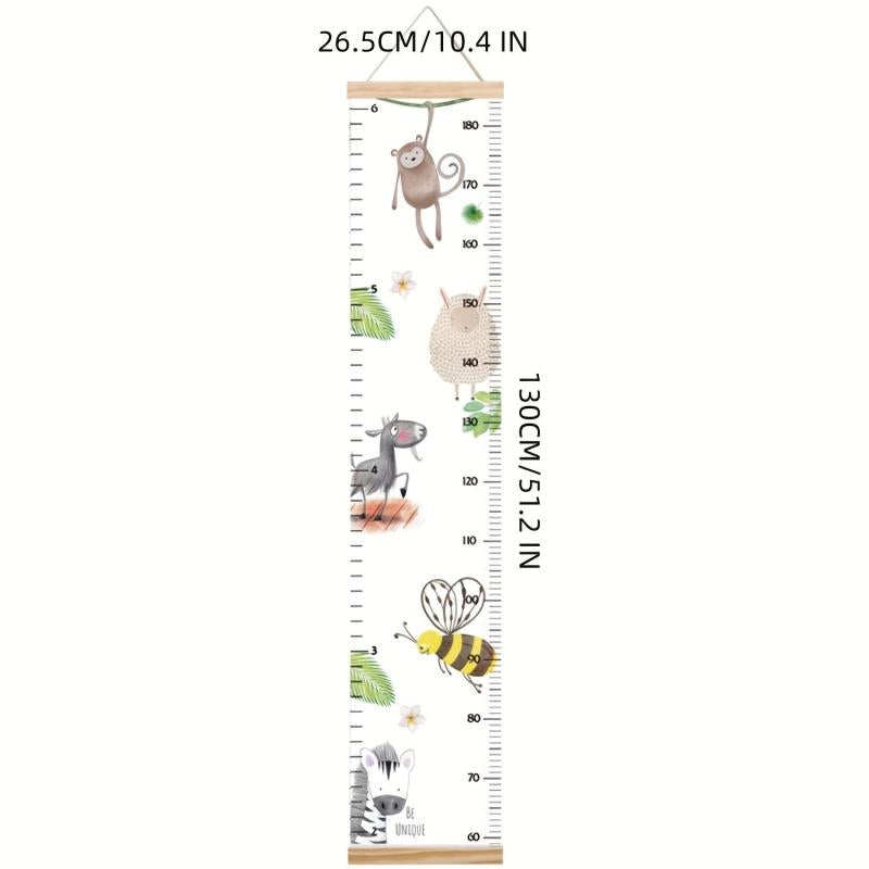 Animals Pattern Growth Chart Height Measurement Chart Modern Boho Nursery Decor