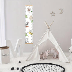 Animals Pattern Growth Chart Height Measurement Chart Modern Boho Nursery Decor