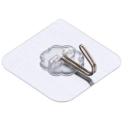 10pcs Transparent Seamless Hook Bathroom Towel Bath Robe Hook