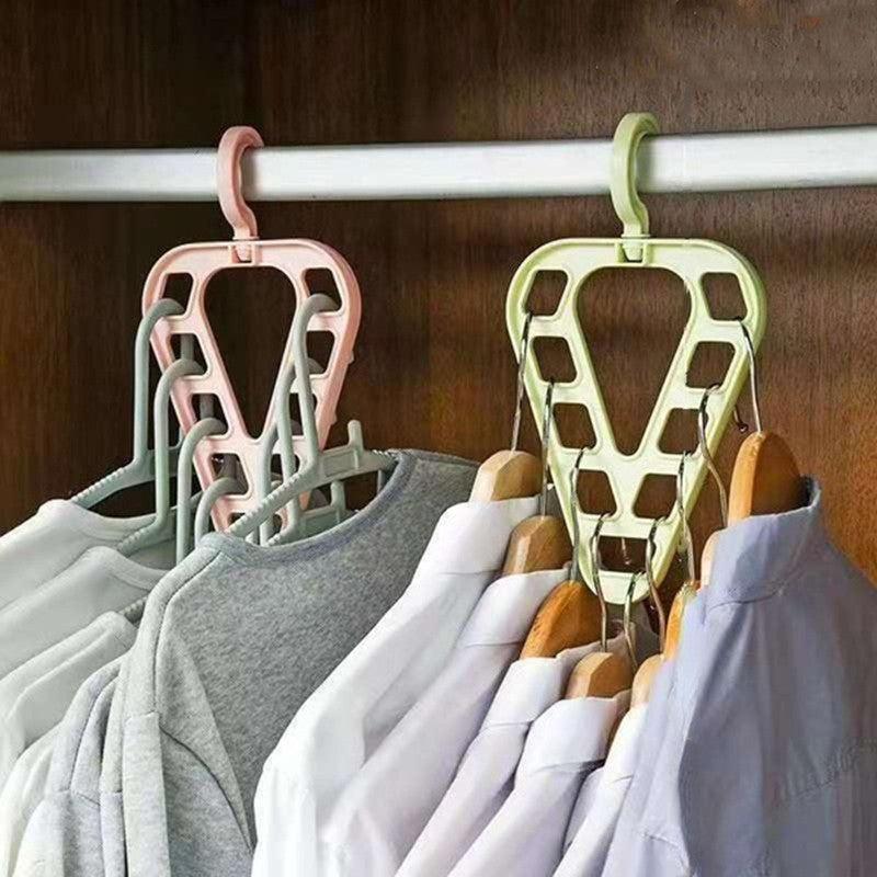 3pcs Space Saving Hanger Multifunctional Rotatable Clothes Storage Hanger