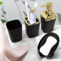 Stylish Bathroom Kit with Dispenser Holder Cup and Dish