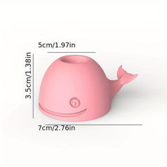 Cartoon Whale Silicone Toothbrush Holder Multi-functional Stand