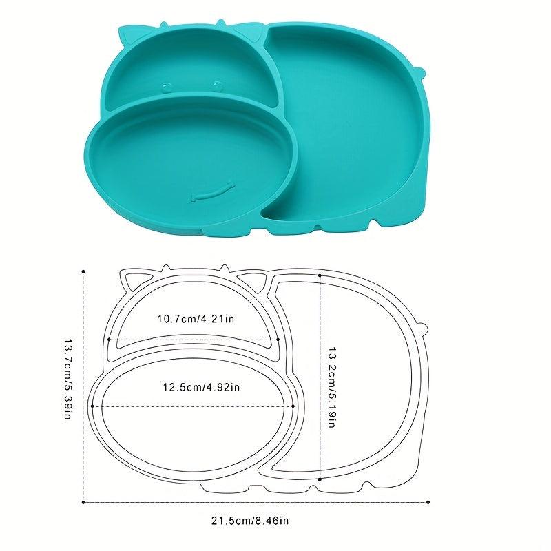 Baby Safety Suction Cup Silicone Dinner Plate Cartoon Tableware