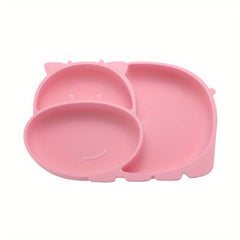 Baby Safety Suction Cup Silicone Dinner Plate Cartoon Tableware
