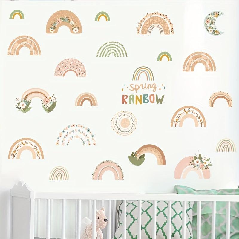 Rainbow Cartoon Wall Sticker for Kids Bedroom Decoration