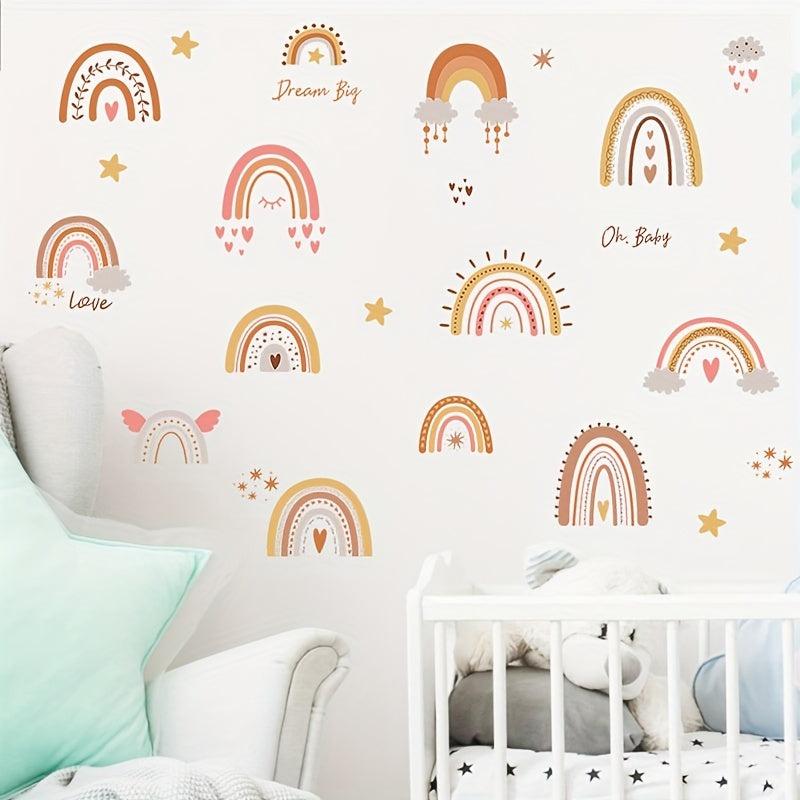 Rainbow Cartoon Wall Sticker for Kids Bedroom Decoration