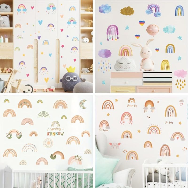 Rainbow Cartoon Wall Sticker for Kids Bedroom Decoration
