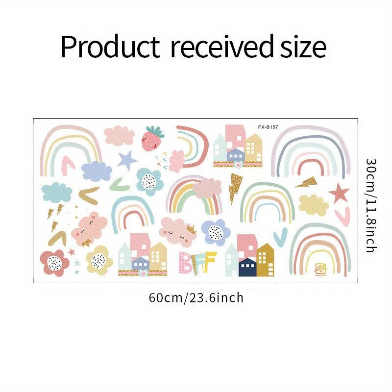 Rainbow Cartoon Wall Sticker for Kids Bedroom Decoration