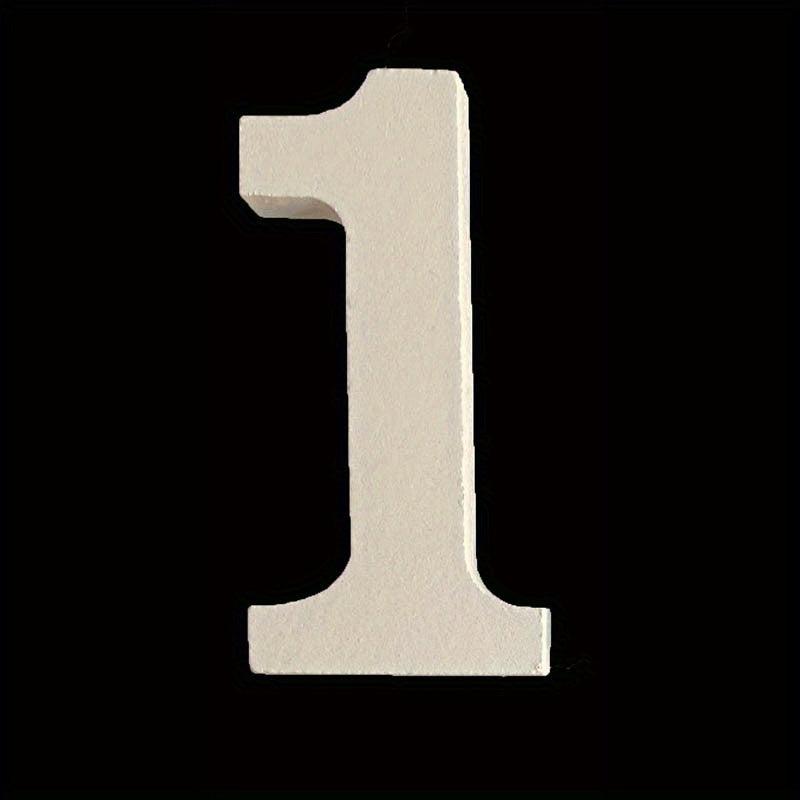 4 Inch Unfinished Wood Numbers for Wall Decor
