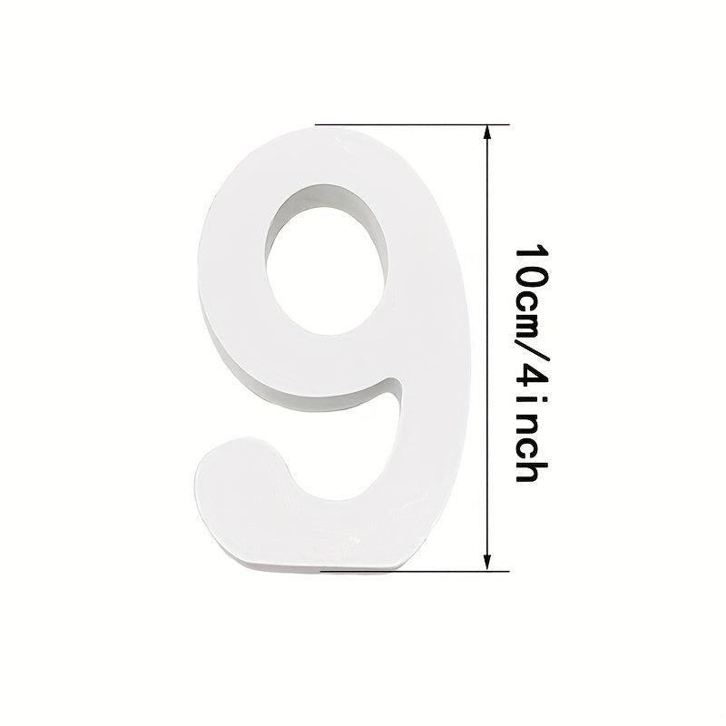 4 Inch Unfinished Wood Numbers for Wall Decor
