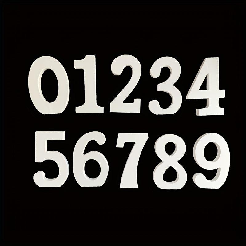 4 Inch Unfinished Wood Numbers for Wall Decor