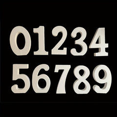 4 Inch Unfinished Wood Numbers for Wall Decor