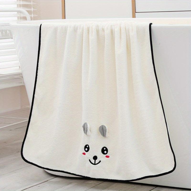 Soft Baby Hand Towel and Bath Towel - Quick Drying Coral Velvet