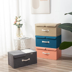 Fabric Folding Storage Box for Clothes, Dust-proof Sundries Organize