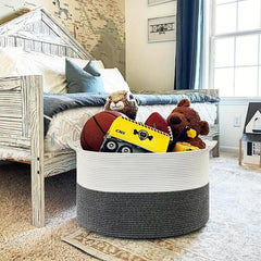 Oversized Laundry Basket Woven Storage Hamper with Handles