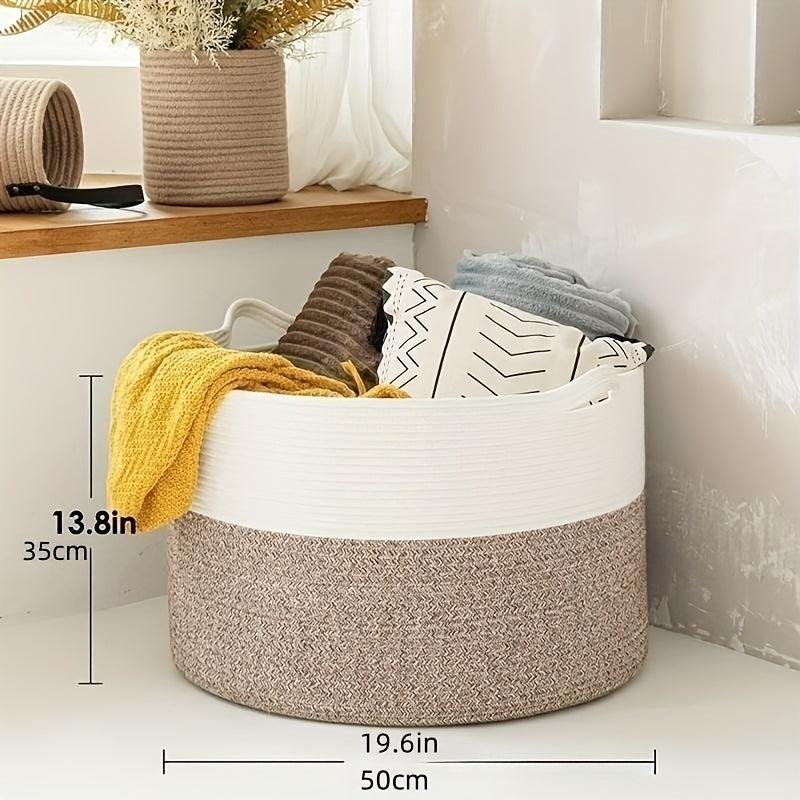 Oversized Laundry Basket Woven Storage Hamper with Handles
