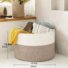 Oversized Laundry Basket Woven Storage Hamper with Handles