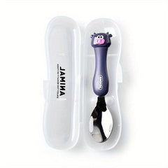 Animal Spoon Cutlery Set for Toddlers - Stainless Steel Utensils