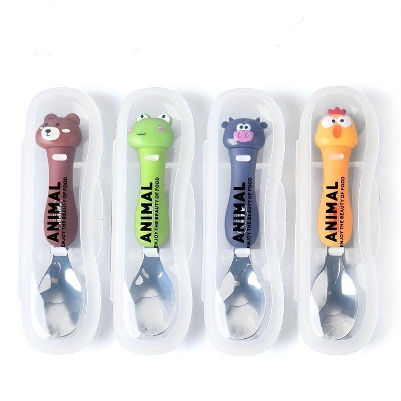 Animal Spoon Cutlery Set for Toddlers - Stainless Steel Utensils