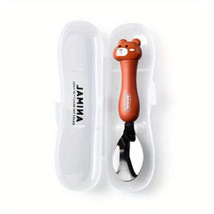 Animal Spoon Cutlery Set for Toddlers - Stainless Steel Utensils