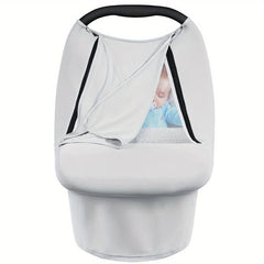 Grey Baby Car Seat Covers Stretchy Nursing Covers