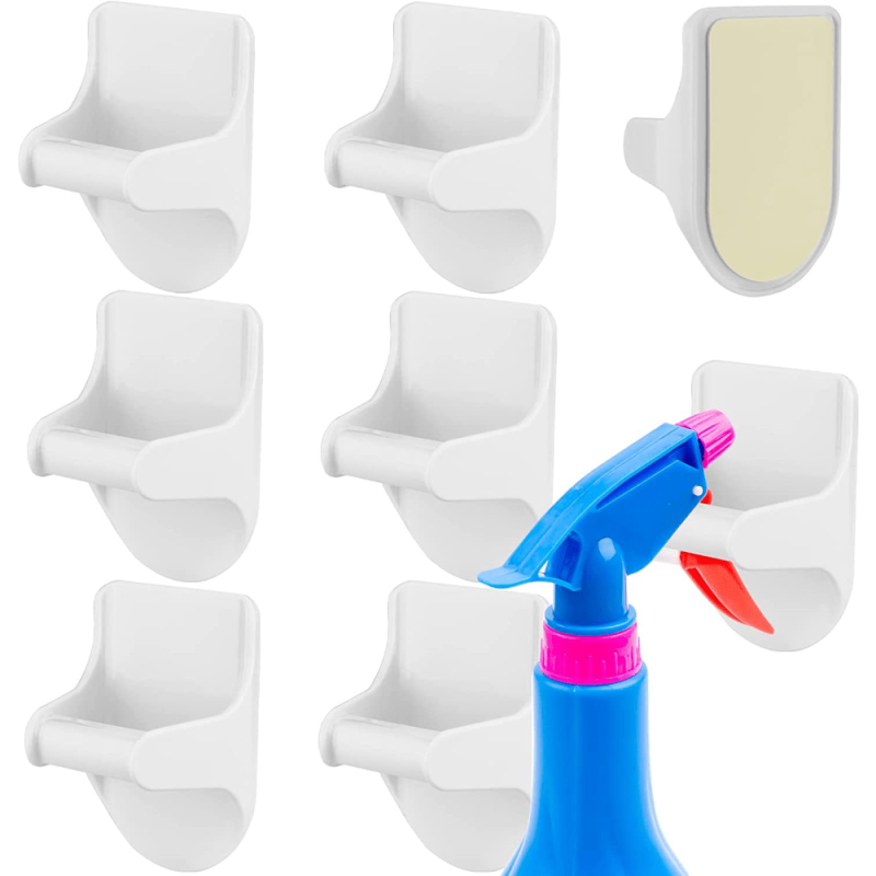 8pcs Spray Bottle Holder Wall Mounted Space Saving Firmly Spray Bottle Bracket