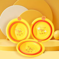 Yellow Duck Folding Tub Plastic Baby Bathtub, Portable Collapsible Wash Basin