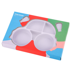 Silicone Suction Plate for Toddlers with Fork Spoon Set
