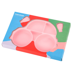Silicone Suction Plate for Toddlers with Fork Spoon Set