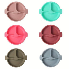 Children's Silicone Tableware Smiley Face Dinner Plate