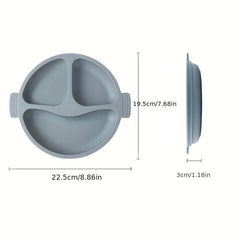 Children's Silicone Tableware Smiley Face Dinner Plate