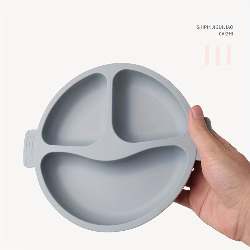 Children's Silicone Tableware Smiley Face Dinner Plate