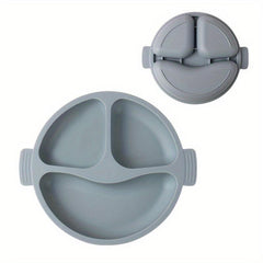 Children's Silicone Tableware Smiley Face Dinner Plate