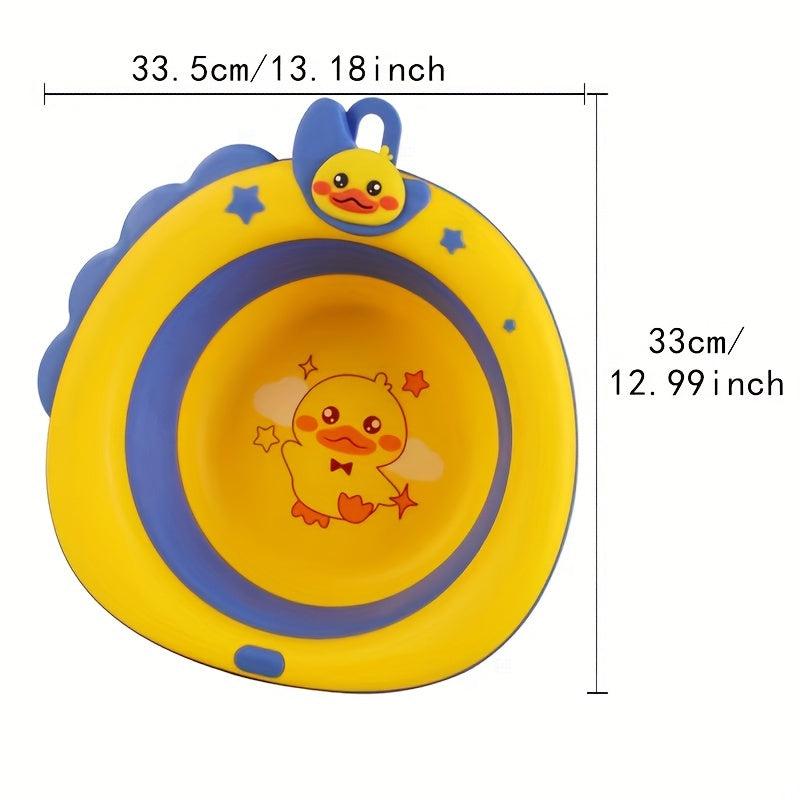 Duck Folding Tub Plastic Baby Bathtub Wash Basin Portable Collapsible Tub