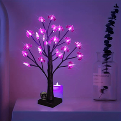 USB Simulated Tree Light Halloween Decoration Bat Light The Spider