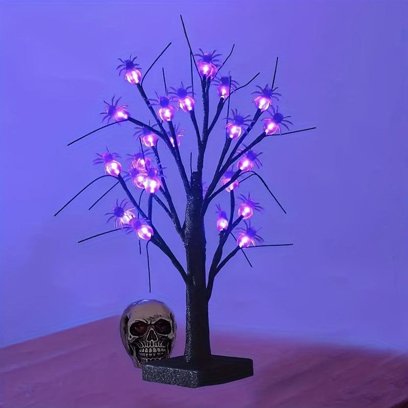 USB Simulated Tree Light Halloween Decoration Bat Light The Spider