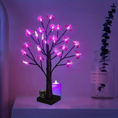 USB Simulated Tree Light Halloween Decoration Bat Light The Spider