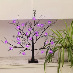 USB Simulated Tree Light Halloween Decoration Bat Light The Spider