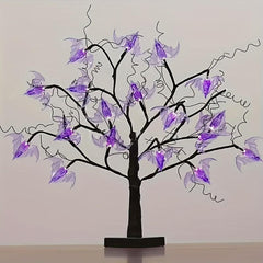 USB Simulated Tree Light Halloween Decoration Bat Light The Spider