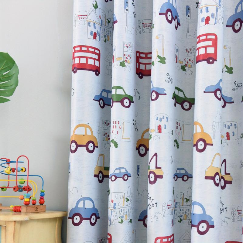 Car Printed Blackout Curtain for Kids Room