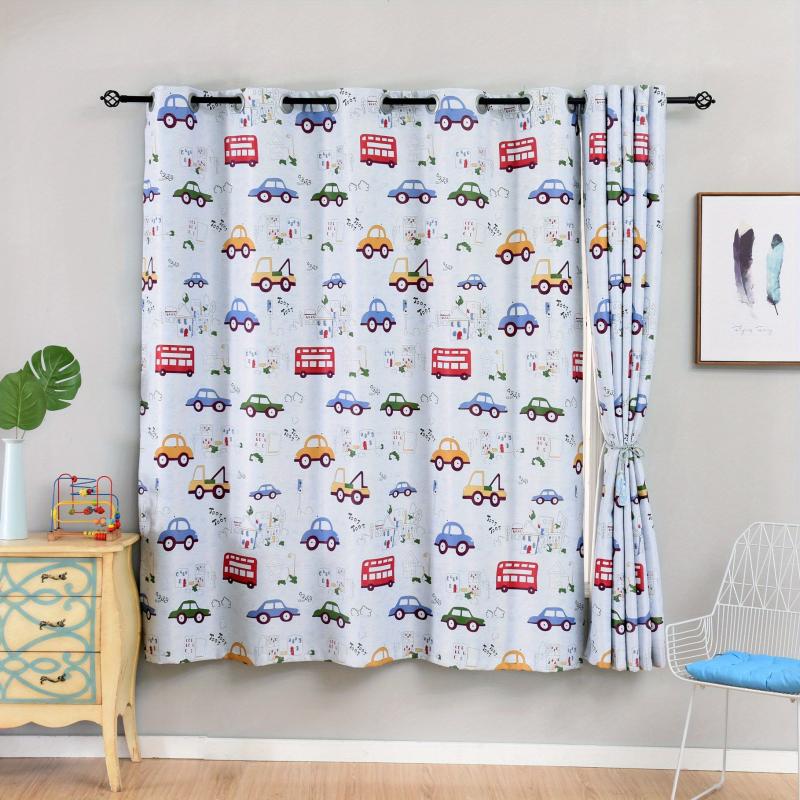 Car Printed Blackout Curtain for Kids Room