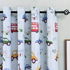 Car Printed Blackout Curtain for Kids Room