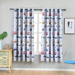 Car Printed Blackout Curtain for Kids Room