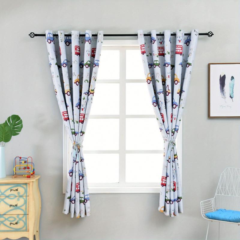 Car Printed Blackout Curtain for Kids Room
