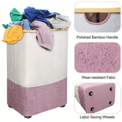 Large Laundry Basket 105L Foldable Storage with Lid