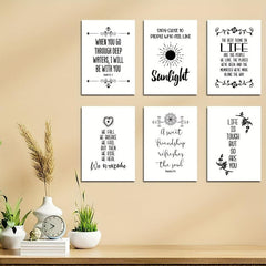 Life Quotes Stickers Set - Modern Typography Style, Waterproof, Removable