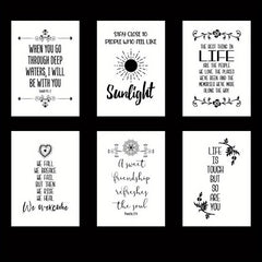 Life Quotes Stickers Set - Modern Typography Style, Waterproof, Removable