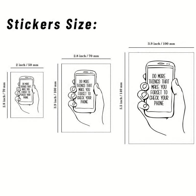 Life Quotes Stickers Set - Modern Typography Style, Waterproof, Removable