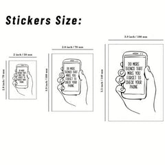 Life Quotes Stickers Set - Modern Typography Style, Waterproof, Removable